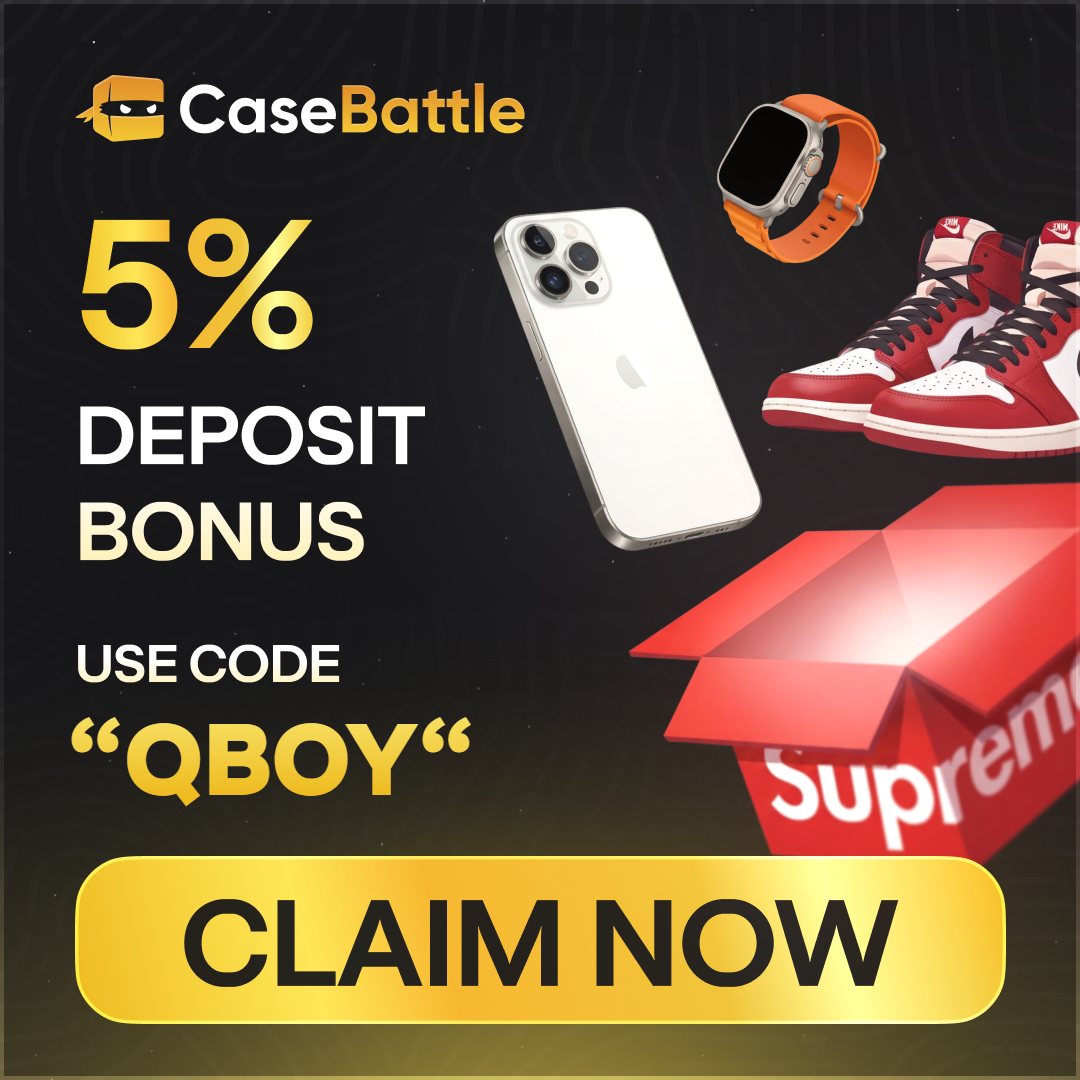 CaseBattle: 5% deposit bonus with code QBOY